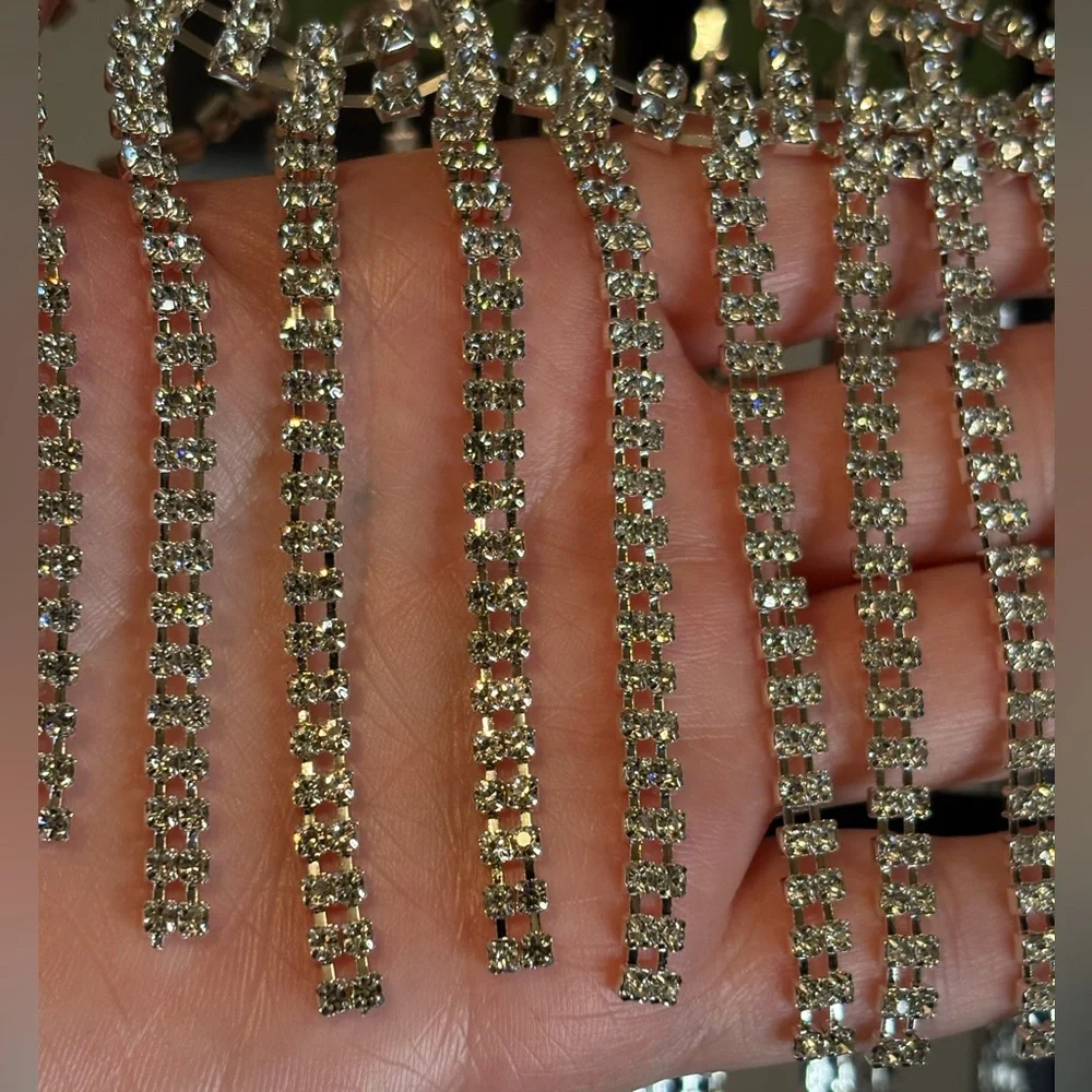 Silver Rhinestone Headpiece - Picture 3 of 11